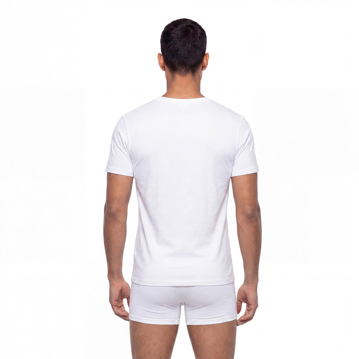 L/AB c/o Off-White Horizontal Chest Logo Classic Crew Undershirts White - 3PK