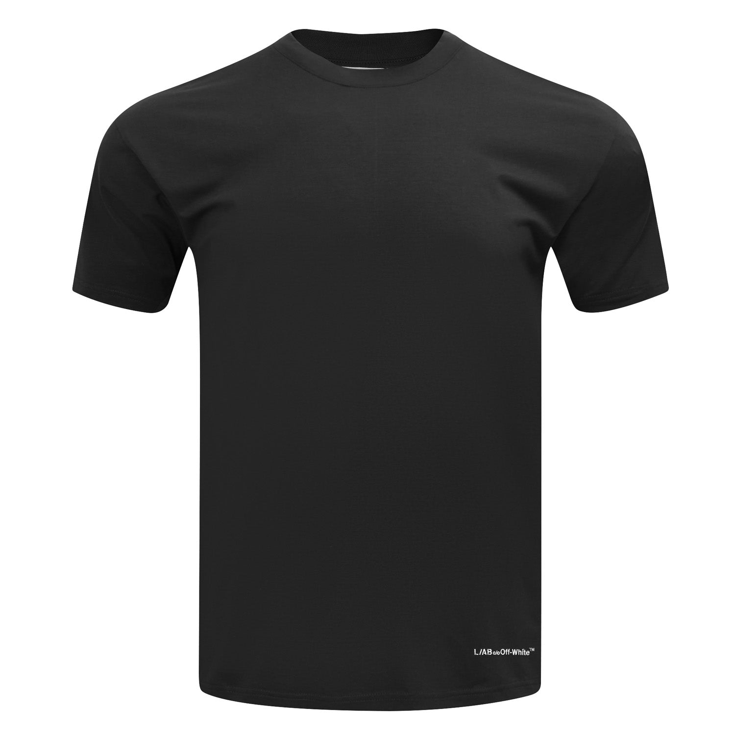 L/AB c/o Off-White Horizontal Hem Logo Slim Crew Undershirts Black - 3PK Secondary image