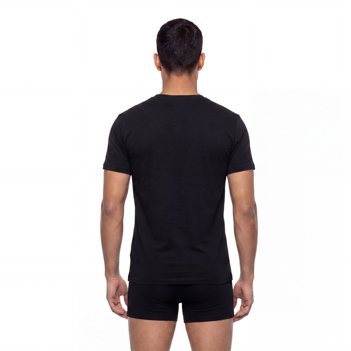 L/AB c/o Off-White Horizontal Hem Logo Slim Crew Undershirts Black - 3PK