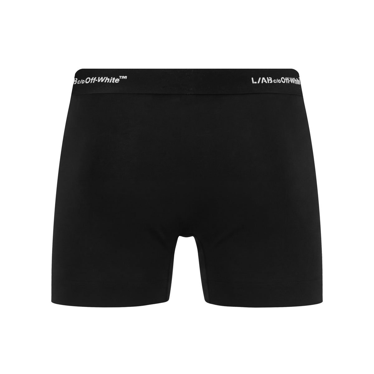 L/AB c/o Off-White Horizontal Repeat 3-inch Trunks with Fly Black/White/Heather Grey - 3PK
