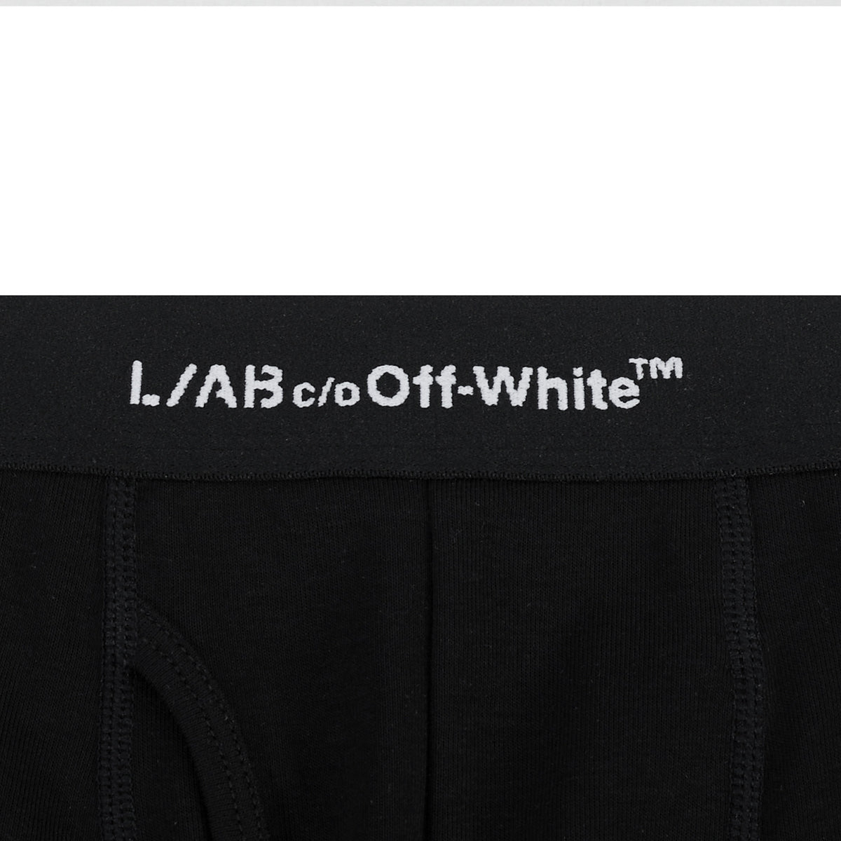 L/AB c/o Off-White Horizontal Repeat 3-inch Trunks with Fly Black/White/Heather Grey - 3PK