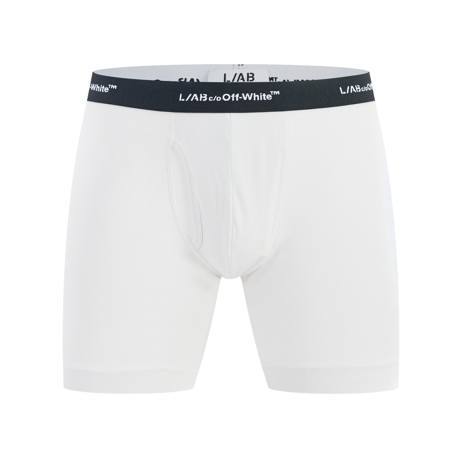 L/AB c/o Off-White Horizontal Repeat 6-inch Boxer Briefs with Fly Black/White/Heather Grey - 3PK Secondary image