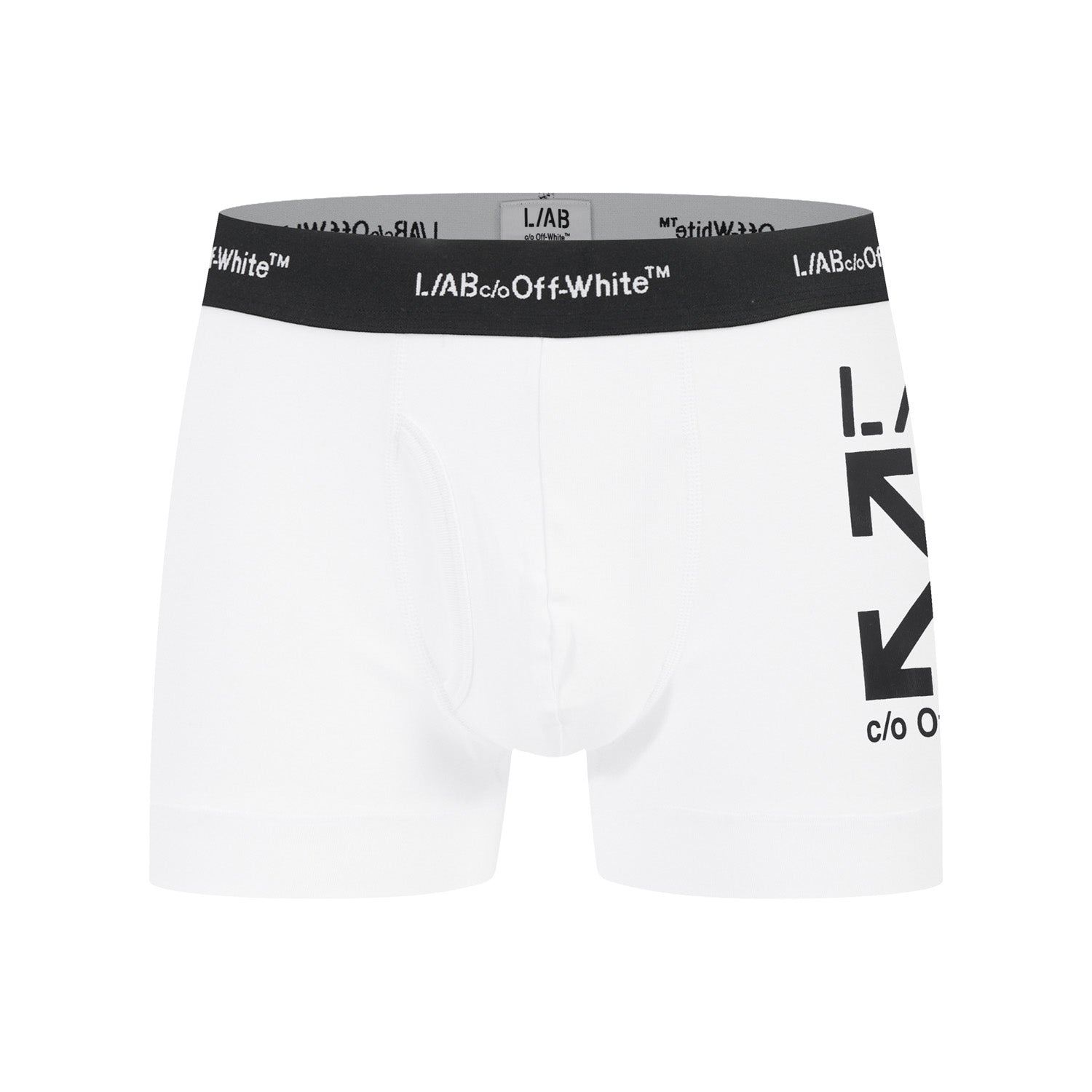 L/AB c/o Off-White Horizontal Repeat Big Arrows 3" Trunks with Fly Black/White/Heather Grey - 3PK Secondary image