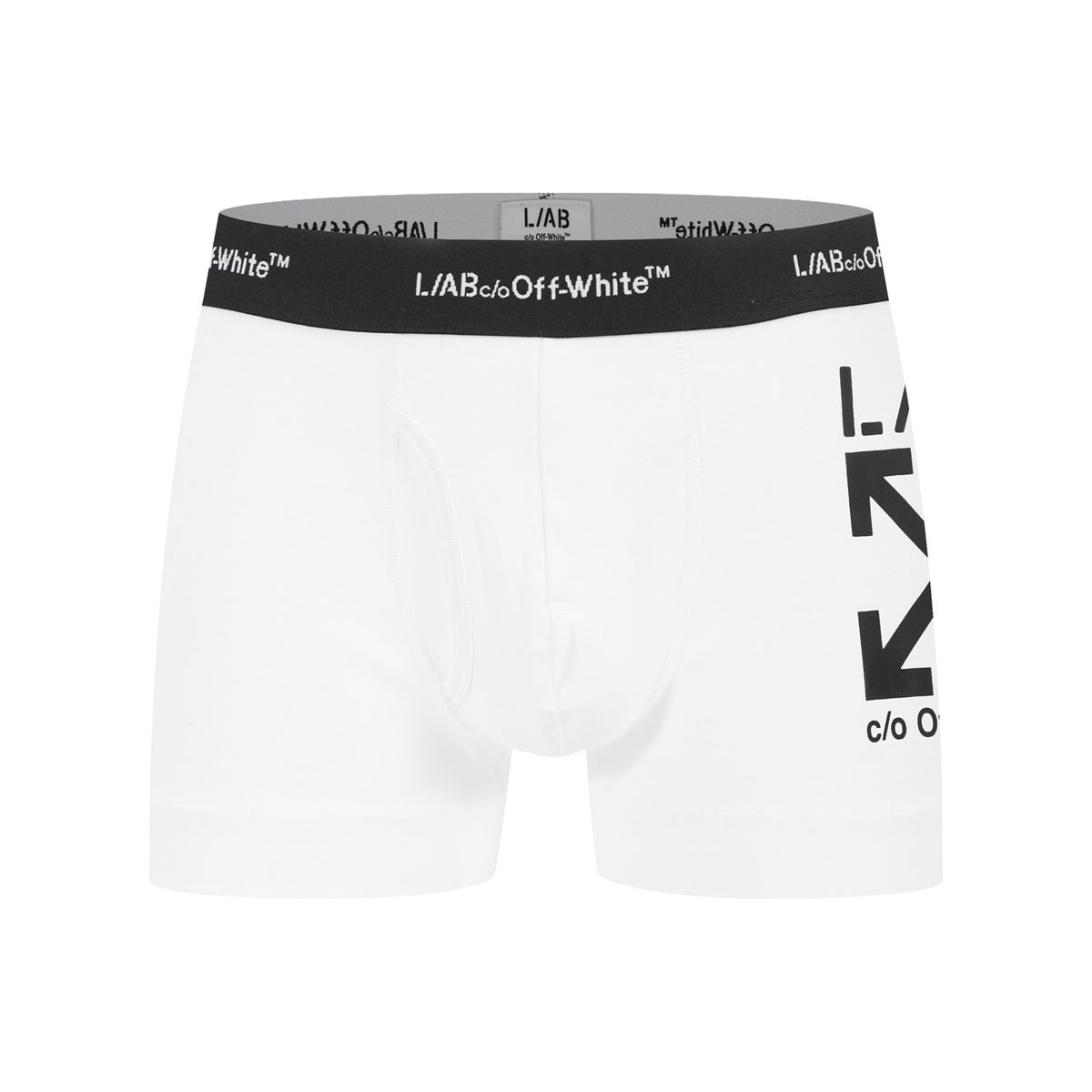 L/AB c/o Off-White Horizontal Repeat Big Arrows 3" Trunks with Fly Black/White/Heather Grey - 3PK