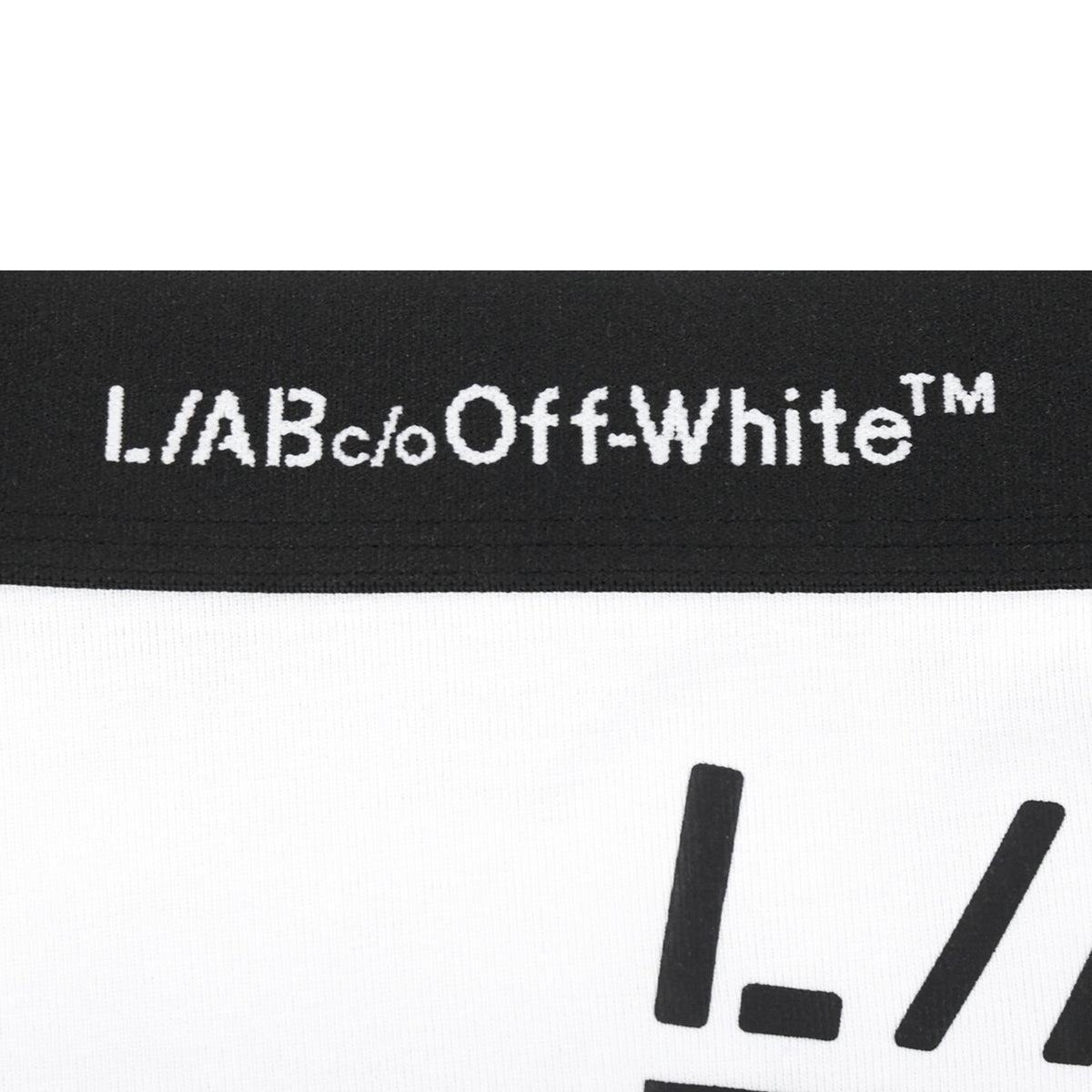L/AB c/o Off-White Horizontal Repeat Big Arrows 3" Trunks with Fly Black/White/Heather Grey - 3PK