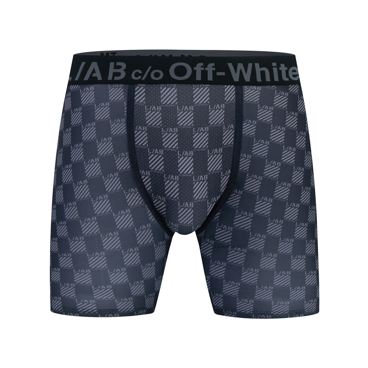 L/AB c/o Off-White Horizontal Repeat Clamp Diags AOP Boxer Brief Black