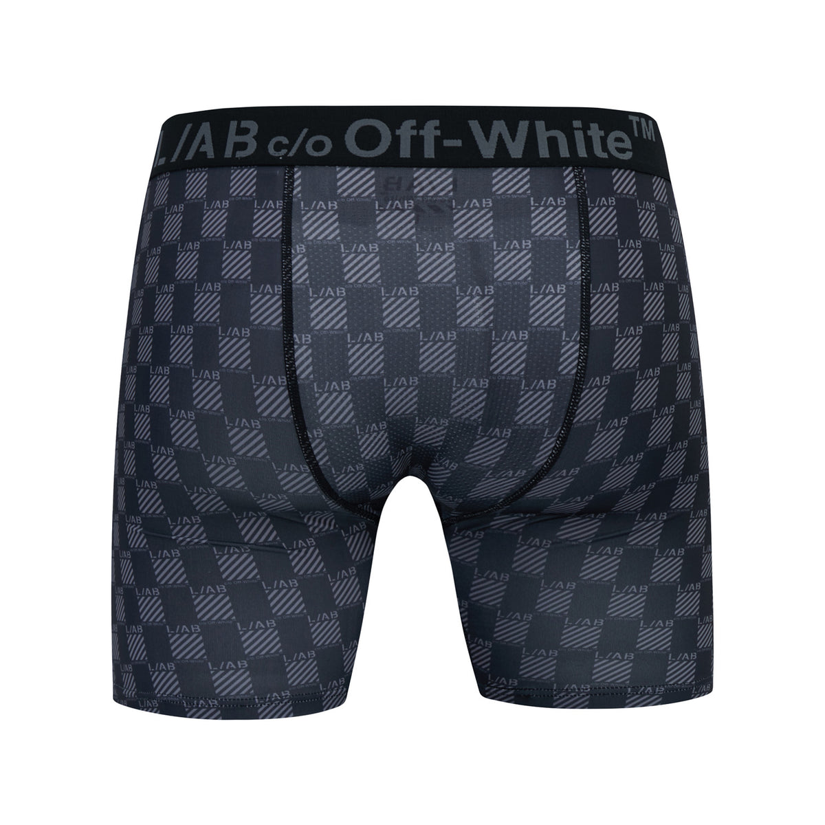 L/AB c/o Off-White Horizontal Repeat Clamp Diags AOP Boxer Brief Black