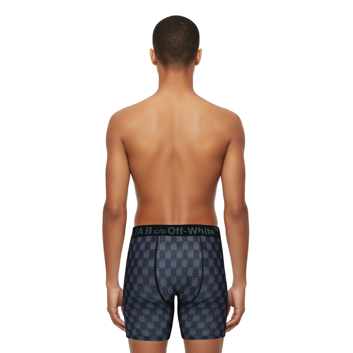 L/AB c/o Off-White Horizontal Repeat Clamp Diags AOP Boxer Brief Black