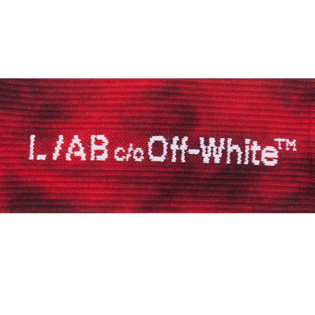 L/AB c/o Off-White Horizontal Tie Dye Mid Calf Crew Socks Black/Multi - 3PK