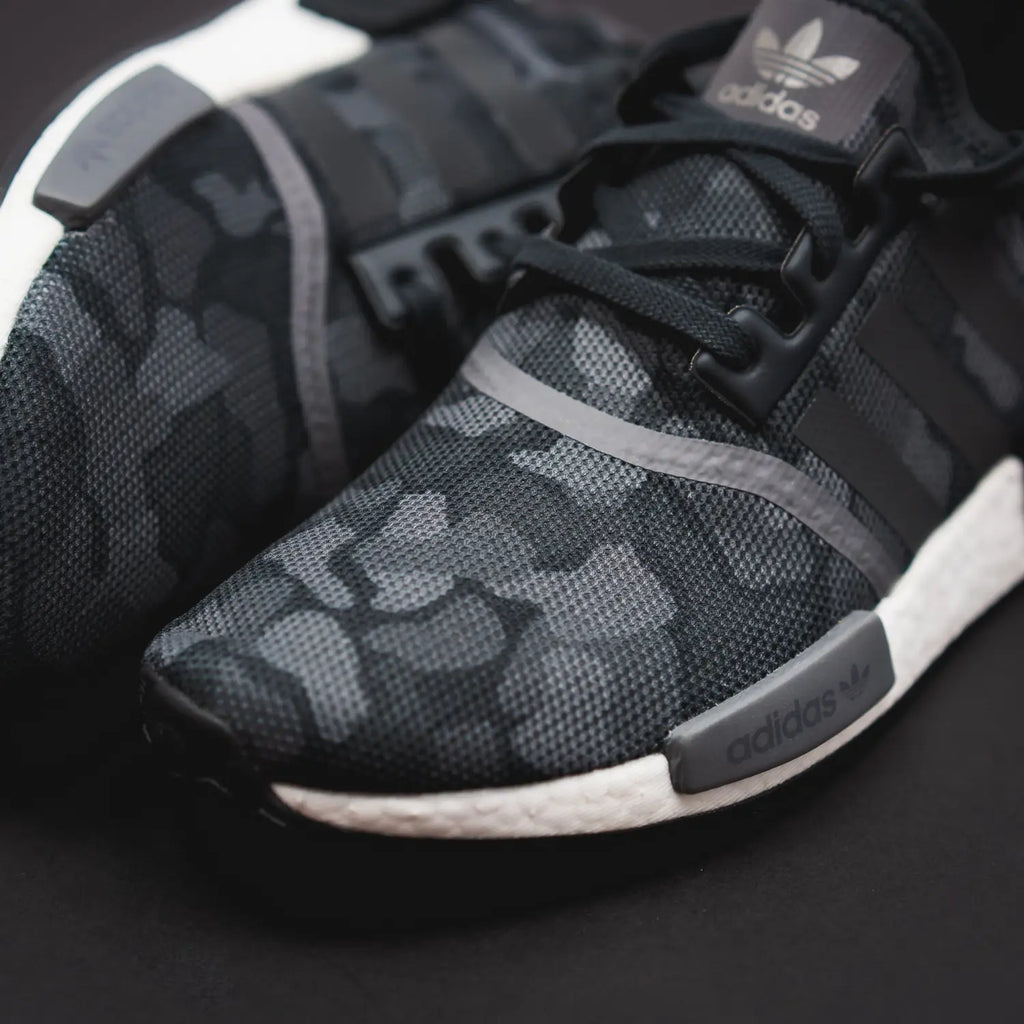 Adidas Originals NMD R1 Boost Duck Camo Black/Grey & Sesame Green - (D96616/D96617)