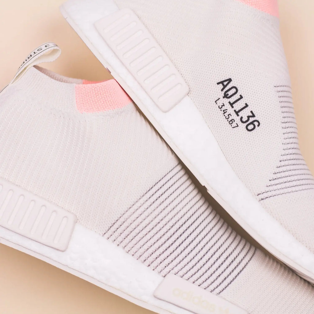 Adidas Originals NMD CS1 PK Primeknit W Women Boost White Clear Orange - (AQ1136)
