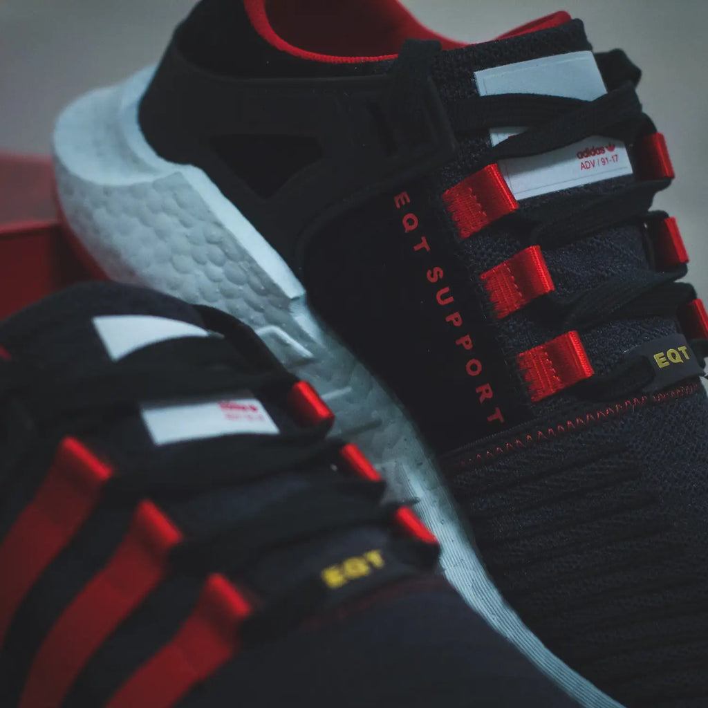 adidas Originals EQT Support 93/17 YUANXIAO in Carbon/Scarlet/Core-Black - DB2571