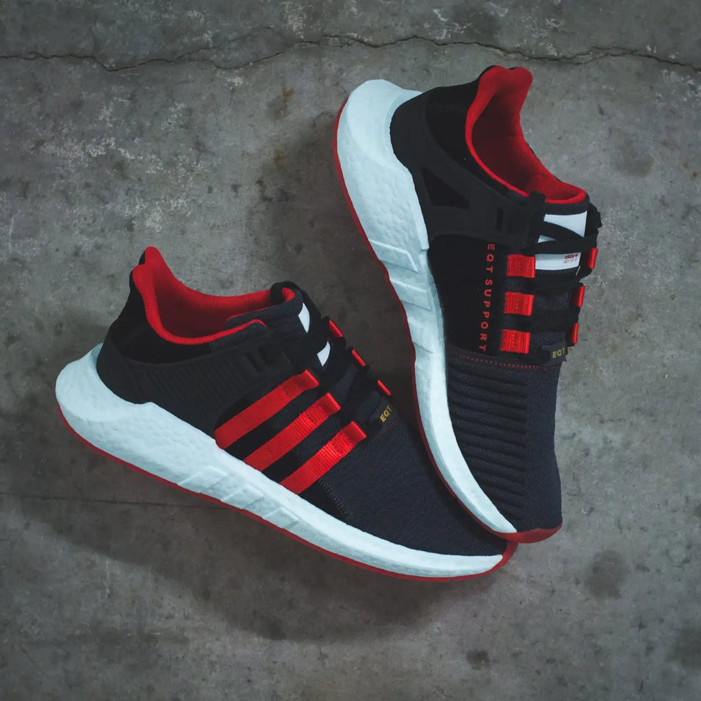 adidas Originals EQT Support 93/17 YUANXIAO in Carbon/Scarlet/Core-Black - DB2571