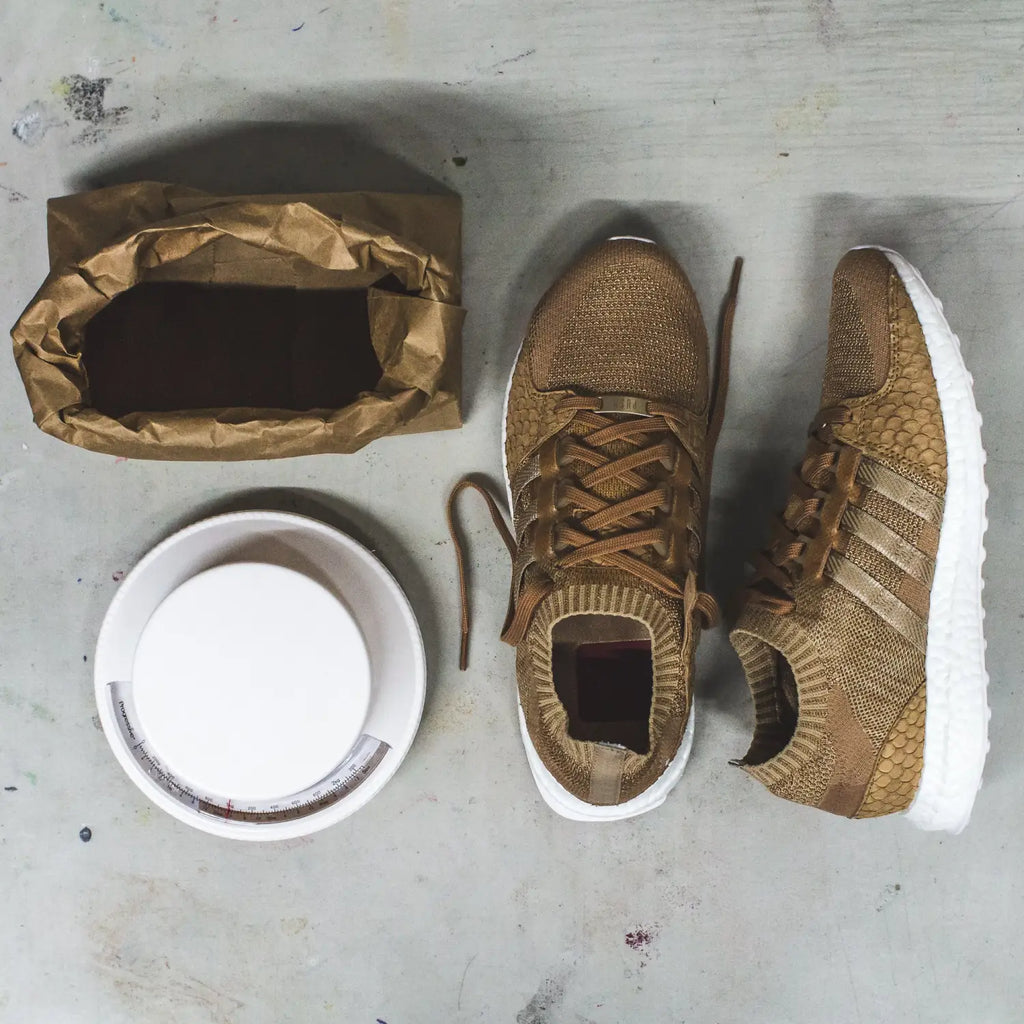 Pusha-T x adidas Originals King Push EQT Support Ultra PK Primeknit Bodega Babies in Tan/White - DB0181