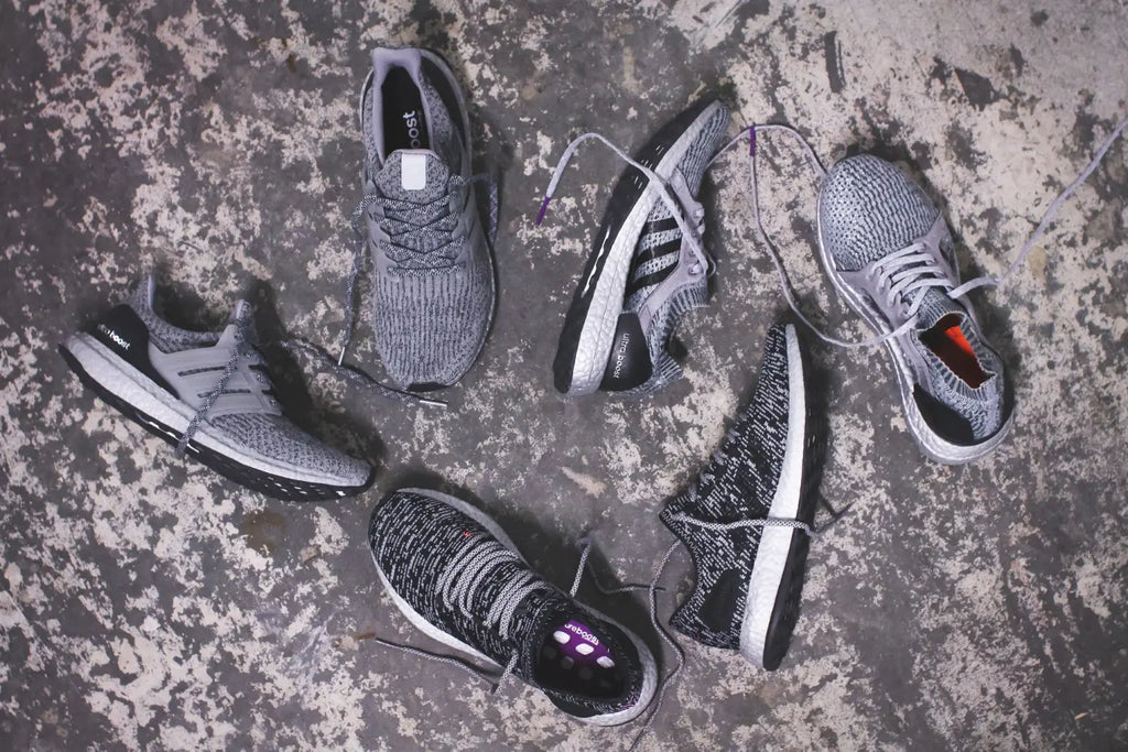 Adidas Performance Silver Pack - PureBOOST LTD (S80701) / UltraBOOST 3.0 (BA8143) /Womens UltraBOOST X LTD (BA8005)