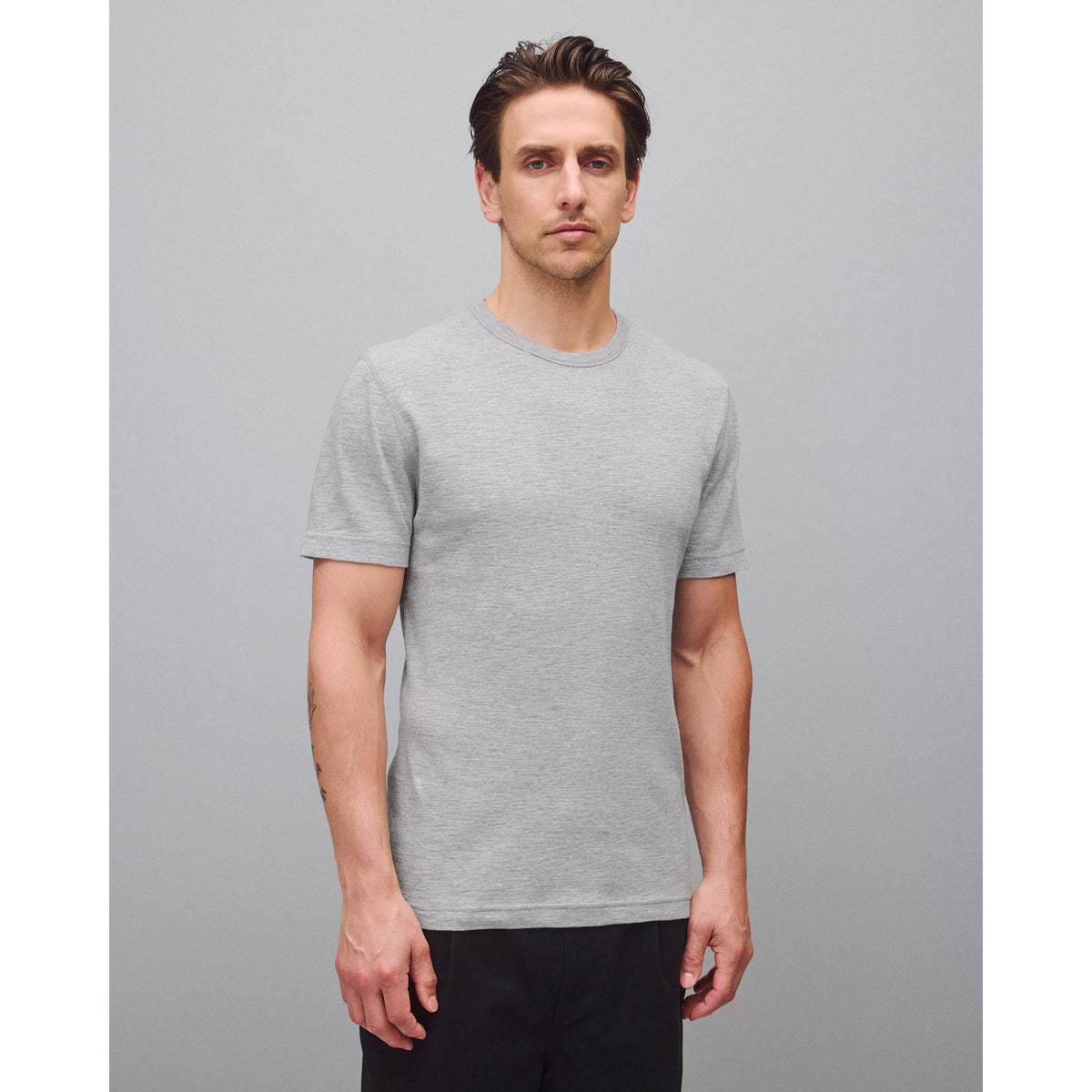 Reigning Champ 1x1 Slub Slim T-Shirt Heather Grey