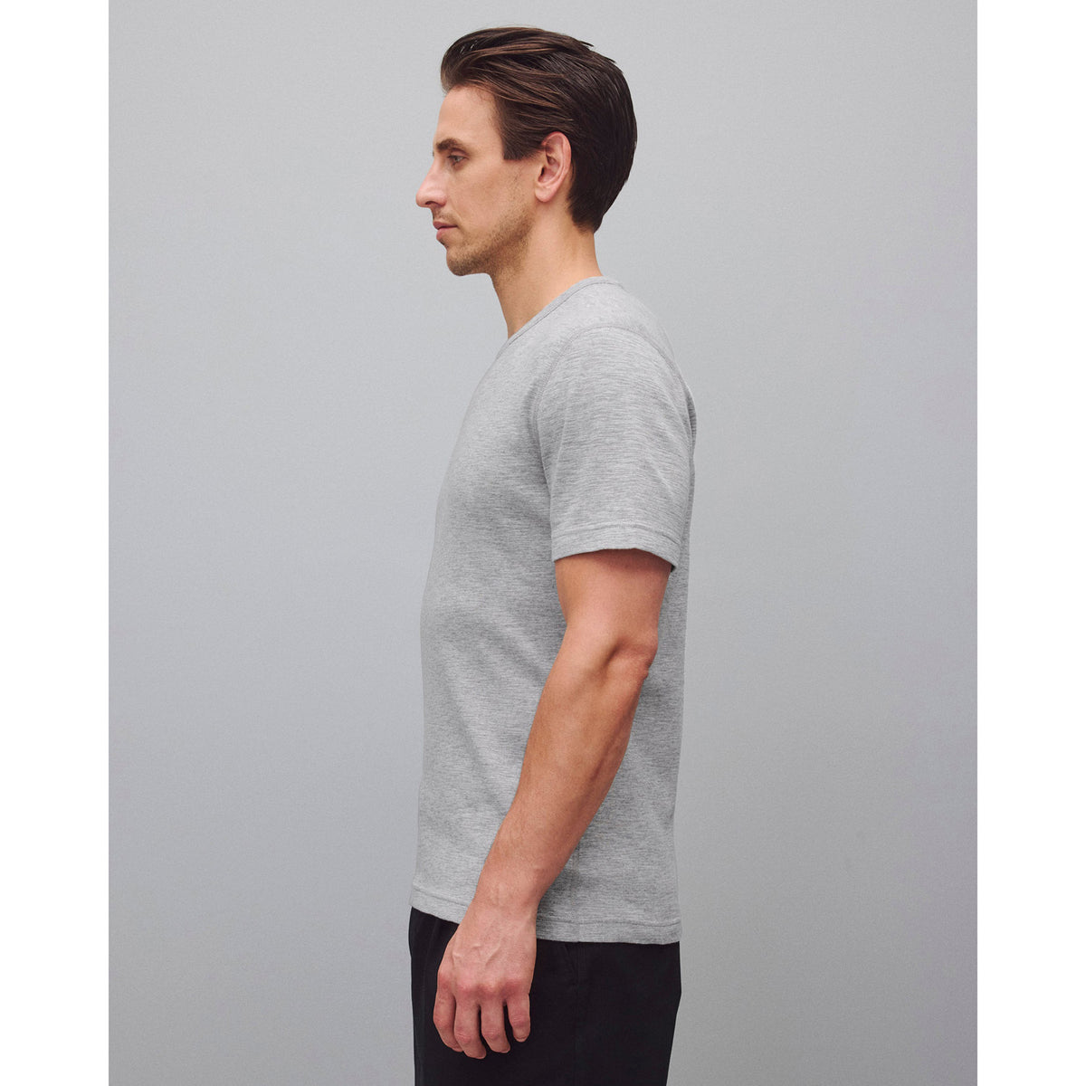 Reigning Champ 1x1 Slub Slim T-Shirt Heather Grey