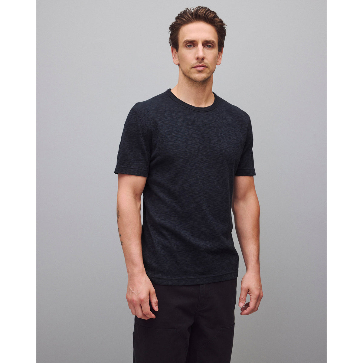 Reigning Champ 1x1 Slub Slim T-Shirt Navy