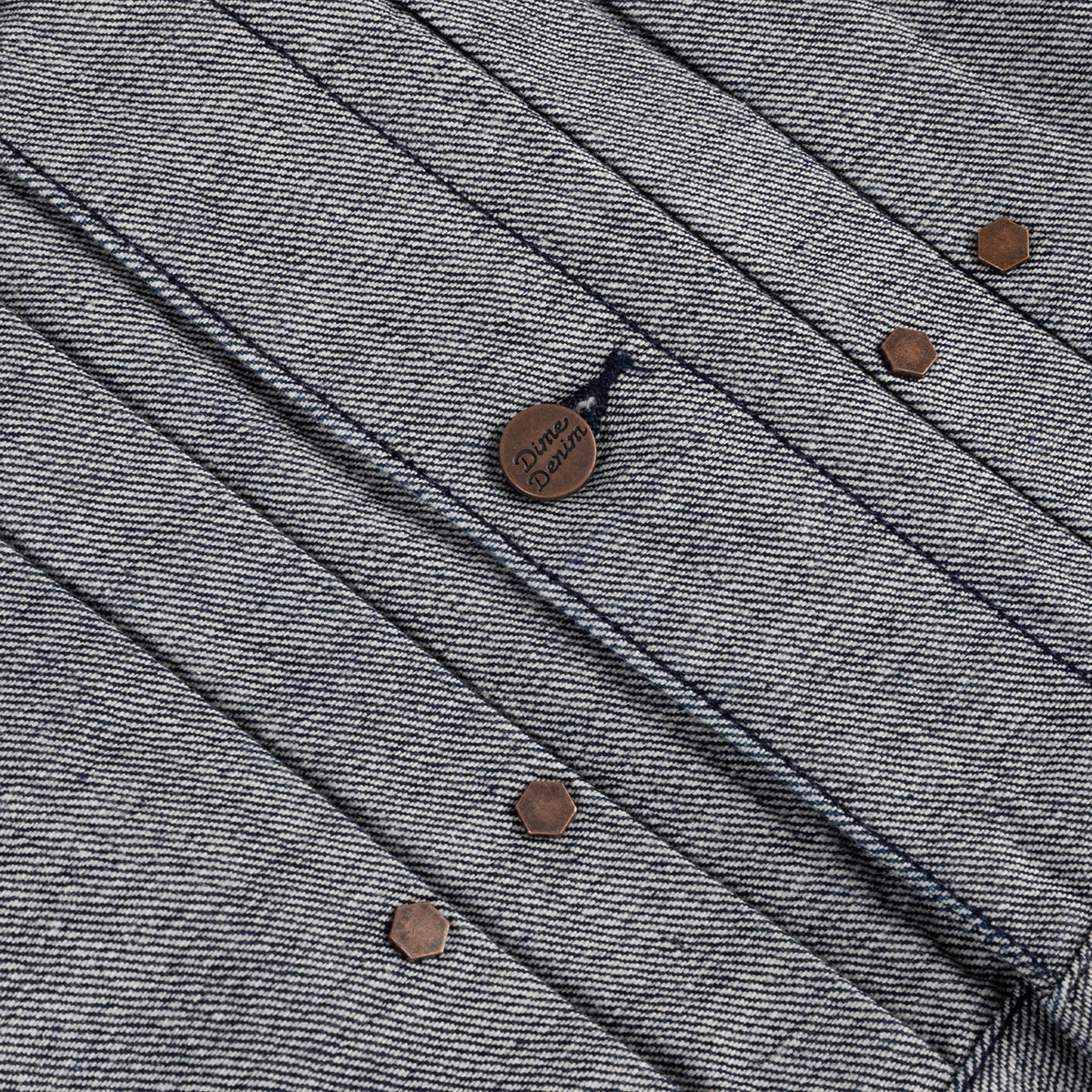 Dime Pleated Denim Jacket Reversed Indigo