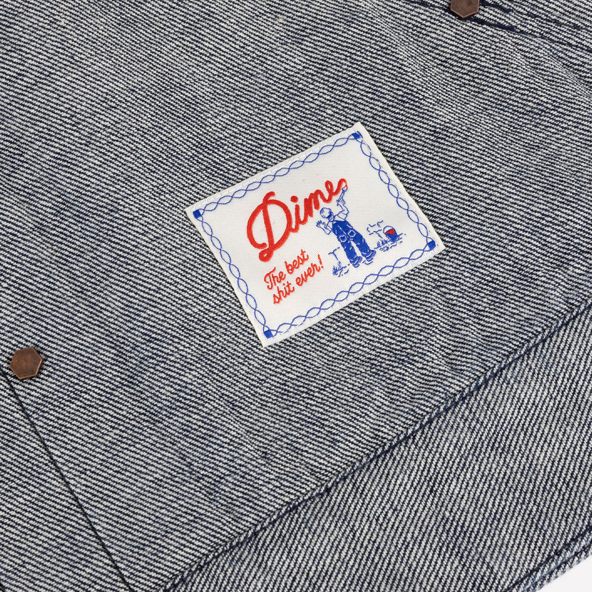 Dime Pleated Denim Jacket Reversed Indigo