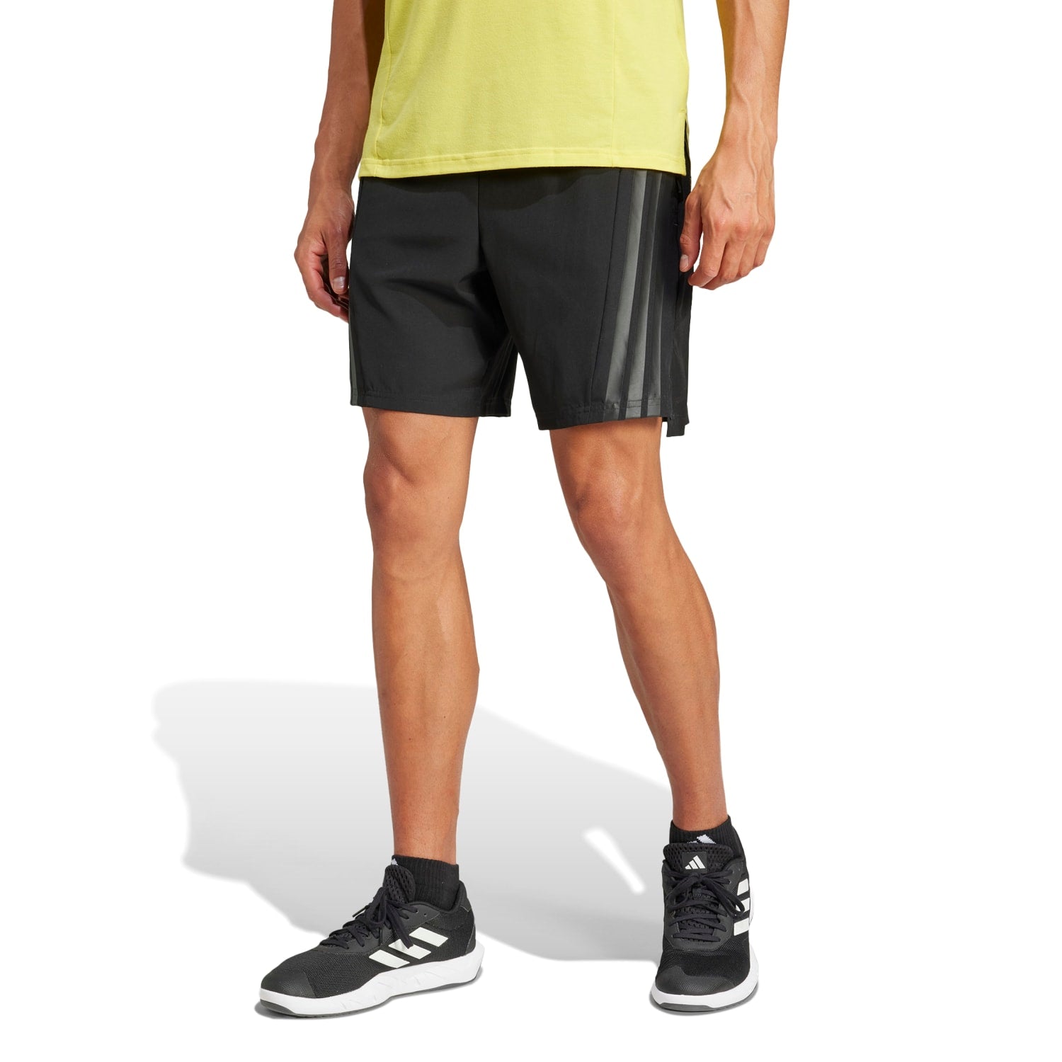 Adidas Men Designed-for-Training 3-Stripes Shorts Black Secondary image