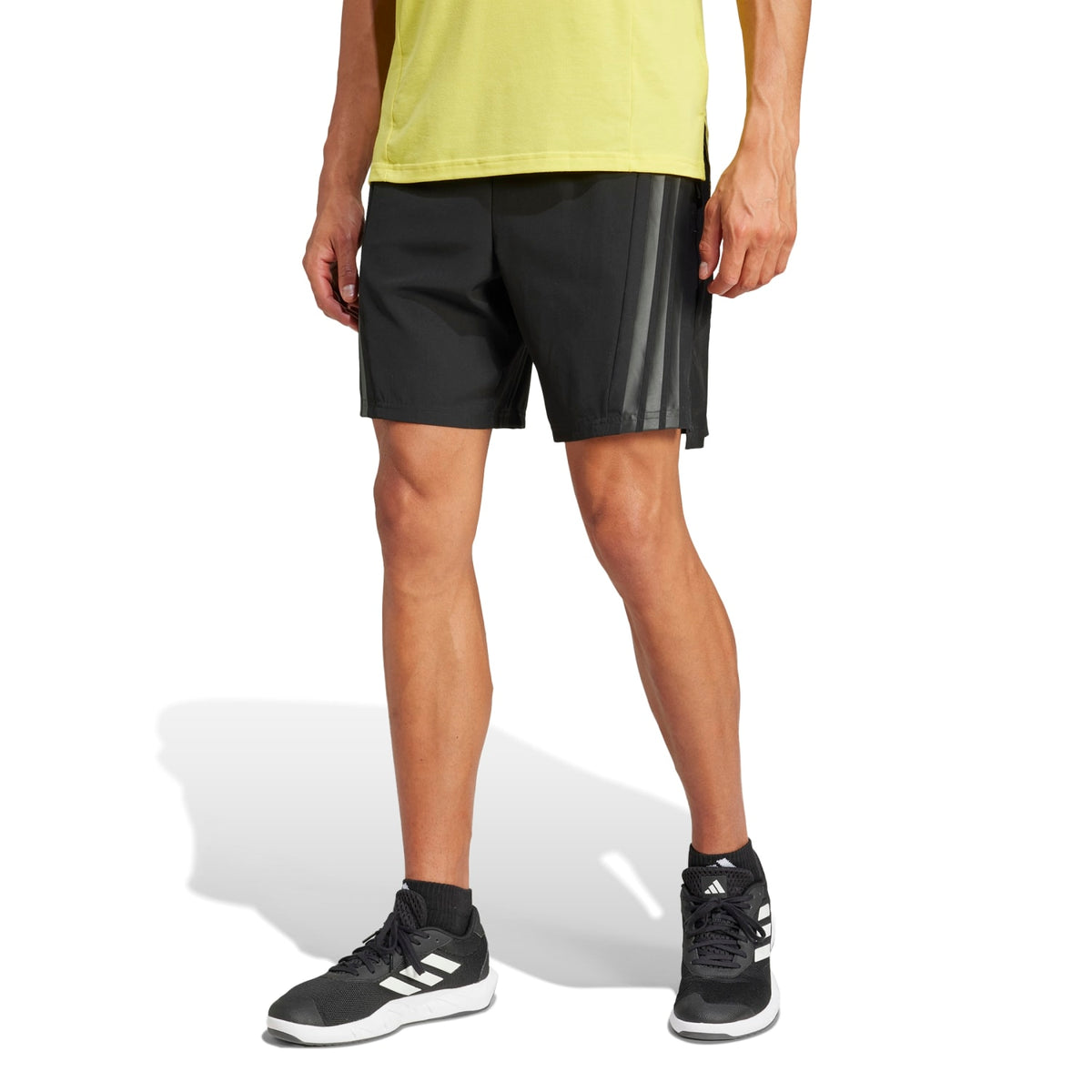 Adidas Men Designed-for-Training 3-Stripes Shorts Black