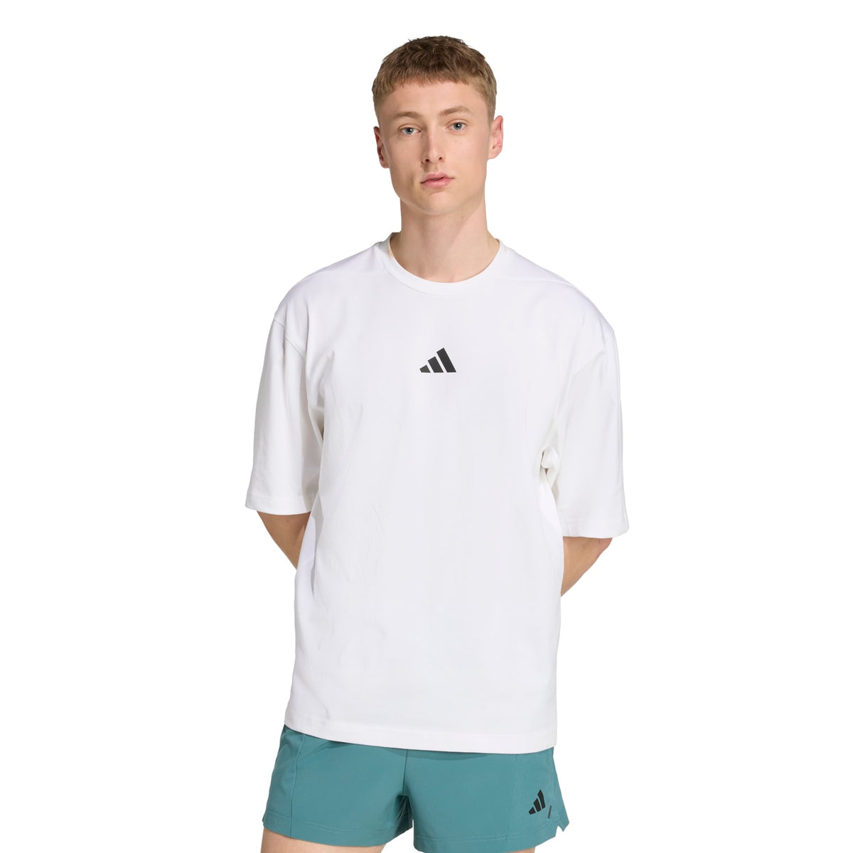 Adidas Men Performance Oversize Tee White