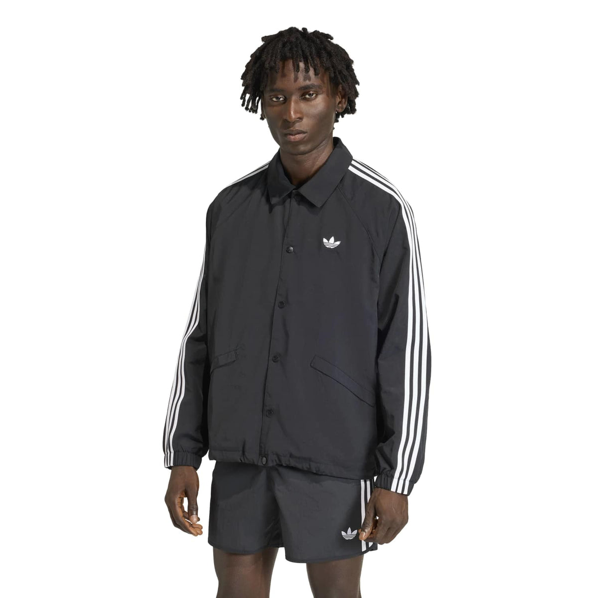 Adidas 3-Stripes Coach Jacket Black