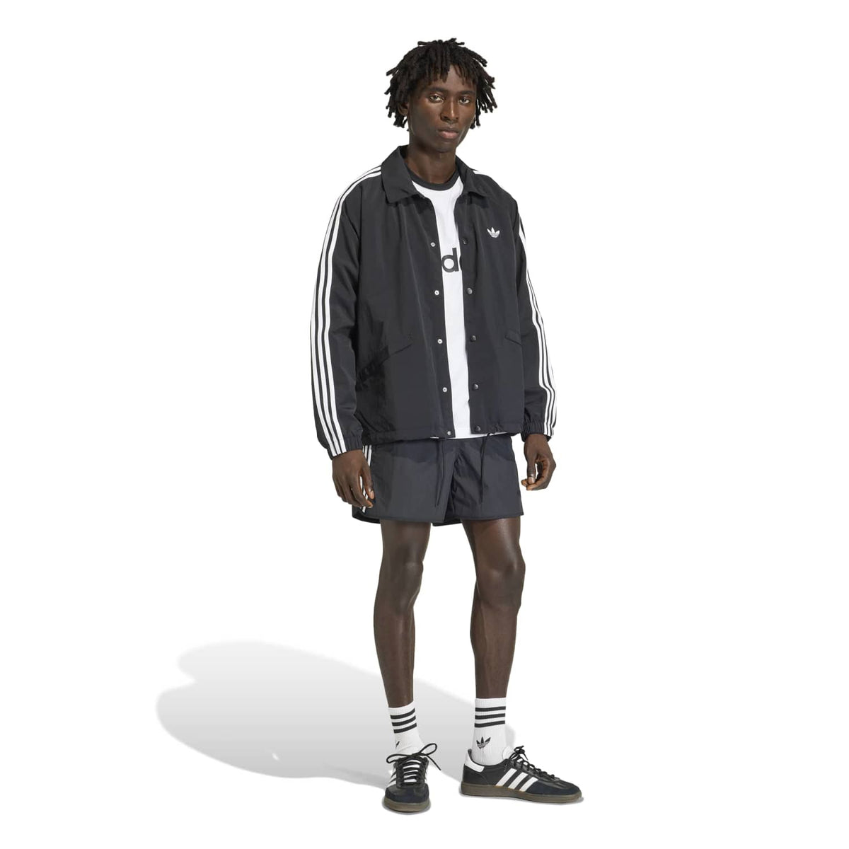 Adidas 3-Stripes Coach Jacket Black