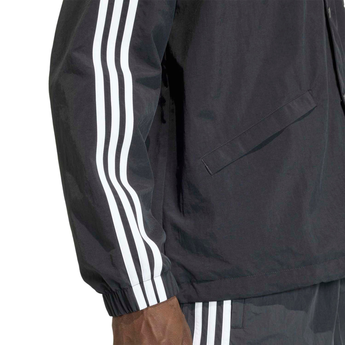 Adidas 3-Stripes Coach Jacket Black