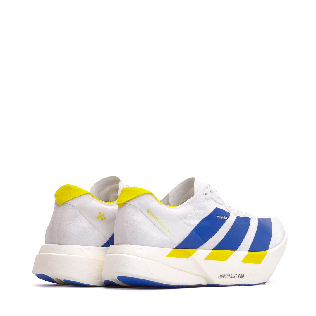 Adidas Men Adizero Adios Pro 4 Cloud White Blue Yellow KI9388