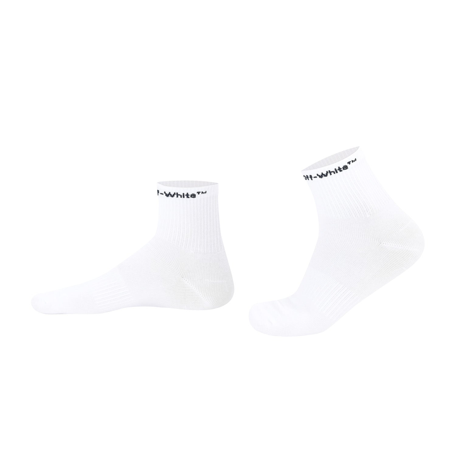 L/AB c/o Off-White Horizontal Below the Calf Quarter Socks White - 3PK Secondary image