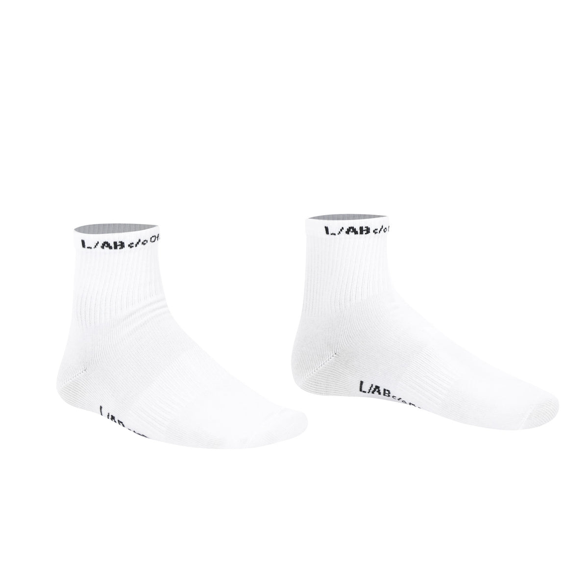 L/AB c/o Off-White Horizontal Below the Calf Quarter Socks White - 3PK Main image