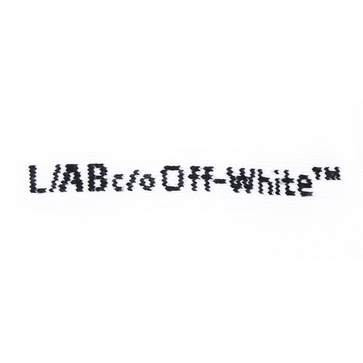 L/AB c/o Off-White Horizontal Below the Calf Quarter Socks White - 3PK