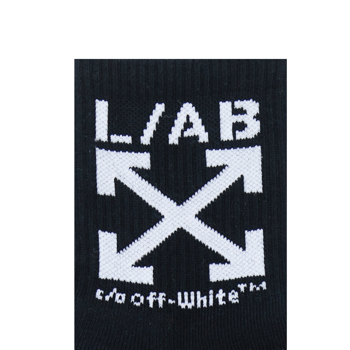 L/AB c/o Off-White Clamp Arrow Below the Calf Quarter Socks Black - 3PK