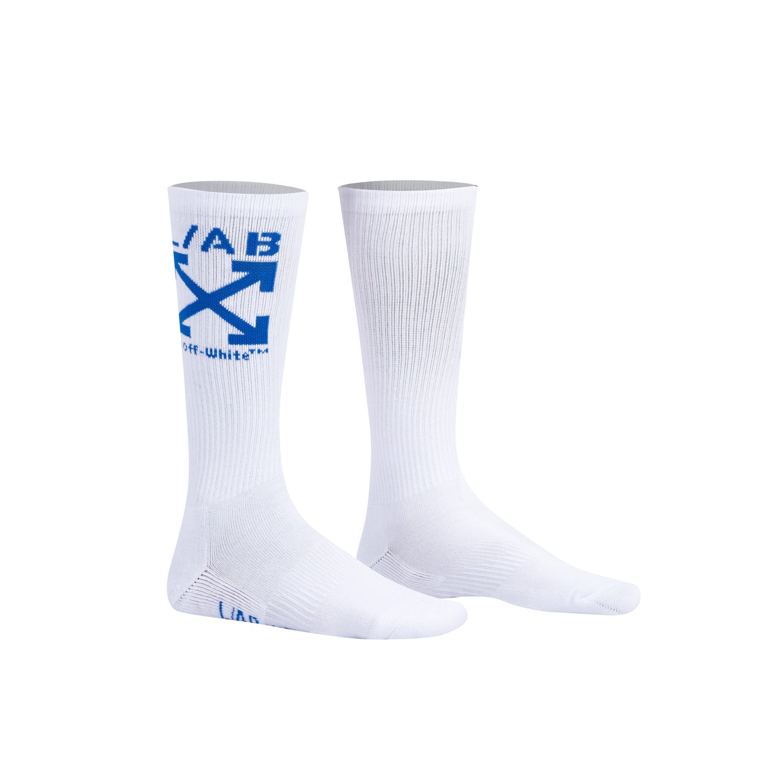 L/AB c/o Off-White Clamp Arrows Mid Calf Crew Socks White/Multi - 3PK Secondary image