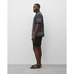 Reigning Champ Linen Arena Relaxed Camp Shirt Black White