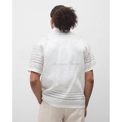 Reigning Champ Linen Arena Relaxed Camp Shirt White Concrete