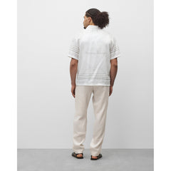 Reigning Champ Linen Arena Relaxed Camp Shirt White Concrete