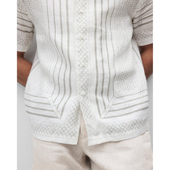 Reigning Champ Linen Arena Relaxed Camp Shirt White Concrete