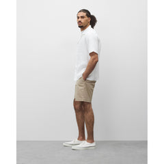 Reigning Champ Linen Retreat Standard Camp Shirt White