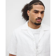 Reigning Champ Linen Retreat Standard Camp Shirt White