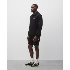 Reigning Champ Midweight Terry Monogram Standard Rugby Sweatshirt Black White