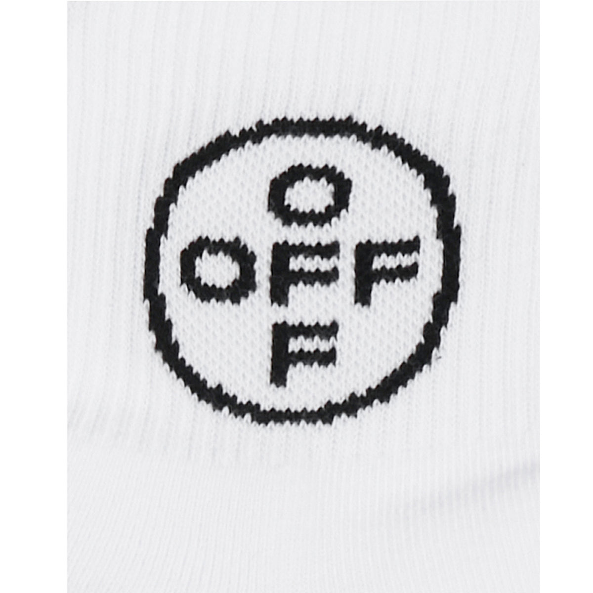 L/AB c/o Off-White Off Below The Calf Quarter Socks White - 3PK