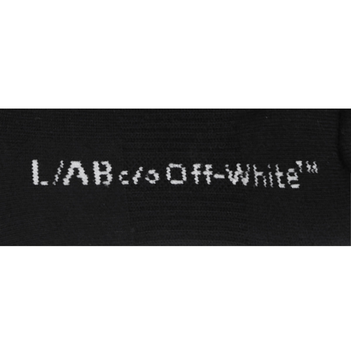 L/AB c/o Off-White Off Mid Calf Crew Socks Black - 3PK