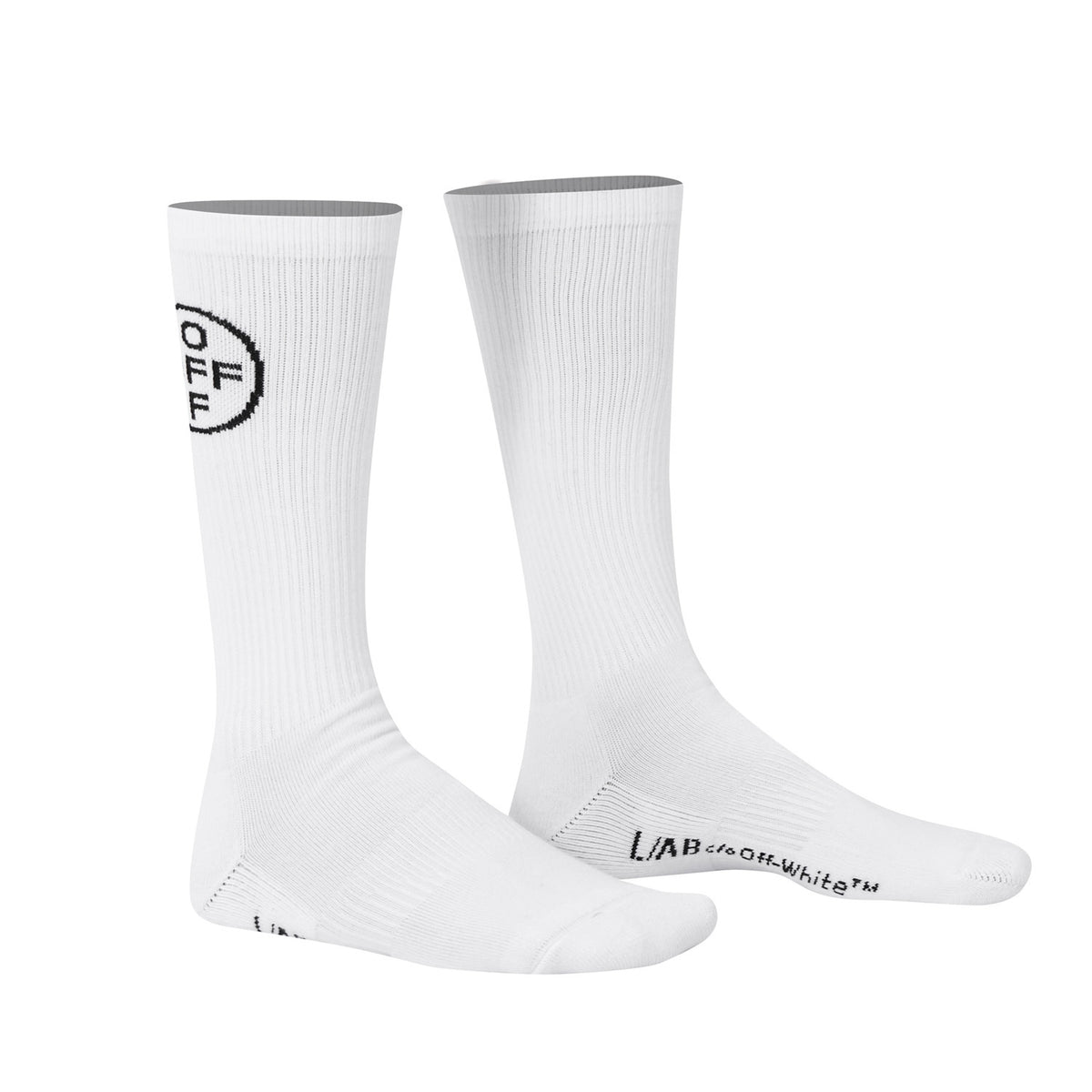 L/AB c/o Off-White Off Mid Calf Crew Socks White - 3PK Main image
