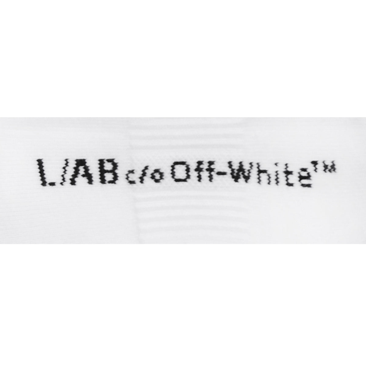 L/AB c/o Off-White Off Mid Calf Crew Socks White - 3PK