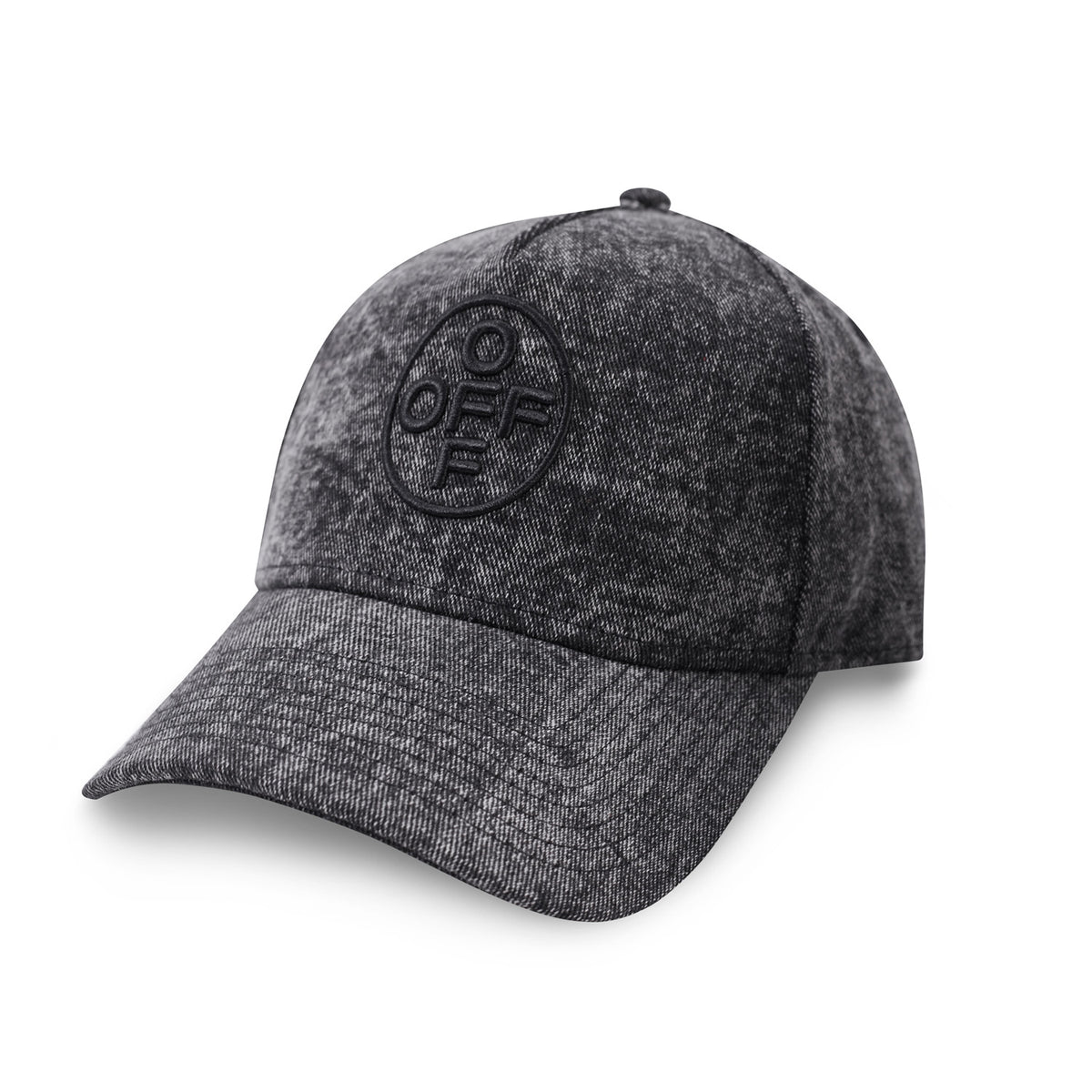 L/AB c/o Off-White Off Pinch Front Curved Brim Denim Cap Black Main image
