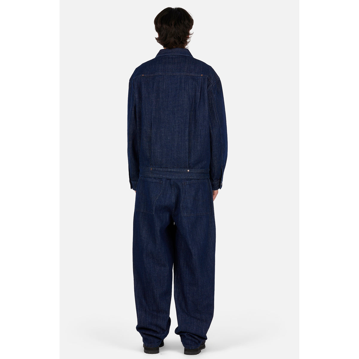 Dime Pleated Denim Jacket Reversed Indigo
