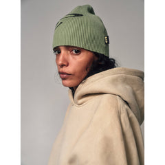 4YE Signature Ribbed Beanie - Green/Black